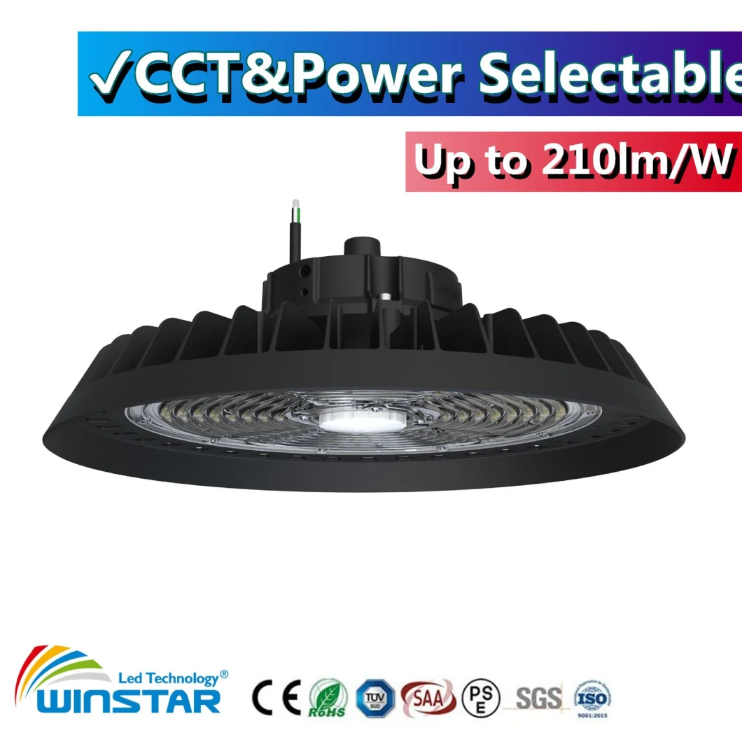 IP65 F Type LED UFO High Bay Light High Power Lumens Warehouse Logistic Indoor Flood Stadium Light 100W 150W 200W High Bay CE RoHS SAA LED Industrial Light